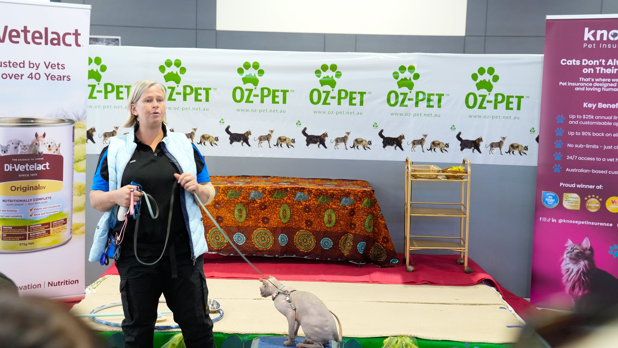 Live cat training demonstration at Maryborough Cat Expo 2025